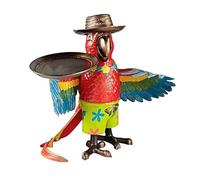 Okeeyseda Loro Mayordomo Que Sirve Estatua de Loro Mayordomo Sala de Estar Piscina Cocina Bandeja de Animales Esculturas Decoración Artesanal