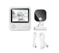 Okeeyseda Monitor de Vídeo para LCD de 2,8 Pulgadas, Cámara de Seguridad Inalámbrica 2,4G para, Conversación Bidireccional, Visión, Temperatura, Alarma de Llanto de
