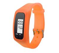 Okeeyseda Mujeres Digital LCD podometro Paso Ejecutar Corta Distancia Calorie Counter Reloj Pulsera (Naranja)