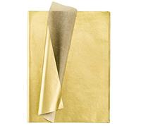 Okeeyseda Papel de Seda Dorado, 100 Hojas de Papel MetáLico para Envolver Regalos para Fiesta de CumpleañOs, Aniversario DecoracióN del DíA de San ValentíN