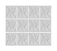 Okeeyseda Paquete De 12 Paneles AcúSticos Autoadhesivos De Espuma Insonorizada De 11,8 X 11,8 Pulgadas (Gris Plateado)
