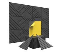 Okeeyseda Paquete de 12 Paneles de Espuma Insonorizantes Autoadhesivos para, Paneles Acústicos de 12 X 12 X 0,4 Pulgadas para el Hogar, el Estudio y la Oficina