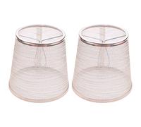 Okeeyseda Paquete de 2 Pantallas de LáMpara de ArañA de con Clip, Pantalla de Luz de Vela de Pared Vertical PequeñA (Dorado)