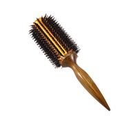 Okeeyseda Peine de Sarga Recta para el Cabello, Cepillo de Cerdas de Natural, Cepillo Redondo, Rizador de Soplado, Herramienta de Peinado de PeluqueríA DIY