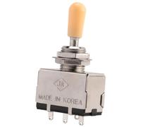 Okeeyseda Perilla Maciza Eje de Caja Estilo para Conmutador de 3 Posiciones Conmutador, Punta Beige