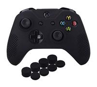 Okeeyseda Piel Cubierta De Silicona Con Clavos Para X Y Controlador X 1 Con Empunaduras Pro 8 Piezas (Negro)