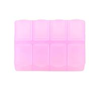 Okeeyseda Plastico Rectangular 8 compartimentos Caja de pildora medicina de 7 dias Rosa
