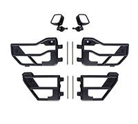 Okeeyseda Puertas de Tubo de PláStico para Coche RC y Espejo Retrovisor para 1:10 RC Tractor Oruga SCX10 90046 para Carcasa de Cuerpo Duro