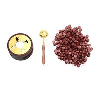 Okeeyseda Roja para Sellos de Letras Kit de de Sellado con Cuentas de Sello de Sello de Cuchara de Caliente y Velas