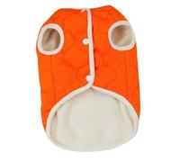 Okeeyseda Ropa para Mascotas Ropa para Perros de Otoño e Invierno Ropa para Gatos de Peluche Ropa para Mascotas Abrigo de Algodón para Mascotas de Invierno Naranja