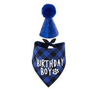 Okeeyseda Suministros de Fiestas de CumpleañOs para Perros, Gorro de CumpleañOs para Mascotas y PañUelo de CumpleañOs para NiñOs