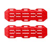 Okeeyseda Tablero de Rampas de RecuperacióN de Escalera de de PláStico de 2 Piezas para 1:10 RC Crawler Axial SCX10 CC01-4 D90, Rojo