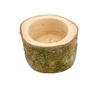 Okeeyseda Tazón de Comida de Madera para Hámster, Tazón de Comida para Hámster y Ardilla, Juguetes para Roer Troncos para Animales Pequeños, Tazones de Comida