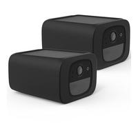 OkeMeeo Funda de silicona para eufy Security SoloCam S220 (negro, 2 unidades)