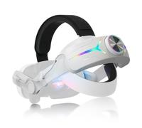 OKESYO Elite Strap Headstrap para Meta Quest 2 con batería de 8000 mAh, accesorio para Oculus Meta Quest 2, Reemplazo/RGB/Soporte extendido/Ajustable/Material de PU/Alta plasticidad