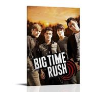 OKFPLM Big Time Rush- Póster de estilo retro para pared, impresión asiática vintage para decoración de dormitorio y sala de estar, 60 x 90 cm, estilo marco