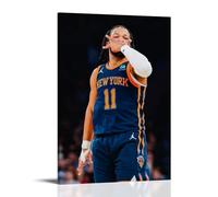 OKFPLM Jalen Brunson- Póster de estilo retro para pared, impresión asiática vintage para decoración de dormitorio y sala de estar, 30 x 45 cm, estilo marco 23