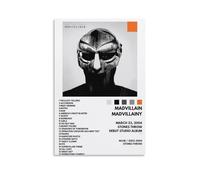 OKFPLM MF Doom Madvillainy- Póster de estilo retro para pared, impresión asiática vintage para decoración de dormitorio y sala de estar, 50 x 75 cm, estilo sin marco