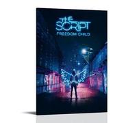 OKFPLM The Script Freedom Child- Póster de estilo retro para pared, impresión asiática vintage para decoración de dormitorio y sala de estar, 20 x 30 cm, estilo marco
