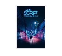 OKFPLM The Script Freedom Child- Póster de estilo retro para pared, impresión vintage asiática para decoración de dormitorio y sala de estar, 20 x 30 cm, estilo sin marco