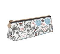 OKFSTY Barber Shop - Estuche escolar de estilo monocromático, estético con diseño triangular para niños, para pinceles, lápices, White, Talla única, Organizador de bolsas