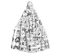 OKFSTY Capa de disfraz de videojuego para niños, disfraz de fiesta de máscaras, capa con capucha para adultos, para uso gótico medieval renacentista