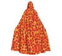 OKFSTY Capa para disfraz de fiesta de máscaras, de pizza y pepperoni 3D, capa con capucha para adultos, para uso gótico medieval renacentista