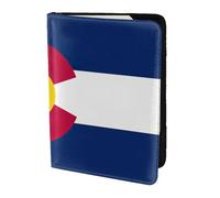 OKFSTY Colorado State Flag Printing Fashion - Soporte para pasaporte impreso personalizado de piel de vaca, funda para pasaporte de viaje, 5.5 pulgadas, Black, Talla única