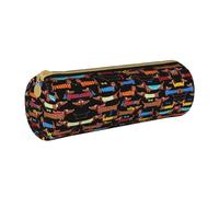 OKFSTY Estuche para lápices con texto en inglés "I Love My Dog" Dachshunds, suministros de papelería escolar, organizador de bolígrafos, bonita bolsa para lápices para estudiantes, White, Talla única