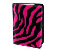 OKFSTY Funda para pasaporte de viaje con estampado de cebra, tigre, leopardo, rosa, para pasaporte, de viaje, 5.5 pulgadas, Black, Talla única