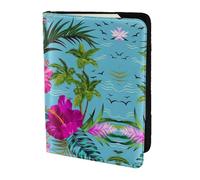OKFSTY Hello Hawaii - Funda para pasaporte de viaje con impresión personalizada de piel de vaca, funda para pasaporte de viaje, 5.5 pulgadas, Black, Talla única