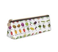OKFSTY Introducción de varios estuches escolares de verduras, estética con diseño triangular para niños, para pinceles, lápices, White, Talla única, Organizador de bolsas