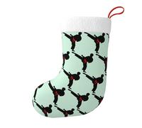 OKFSTY Karate Boy Vector - Medias de Navidad con cinturón intercambiable, con ribete de franela, medias de Navidad con lazo para colgar, calcetín para el manto