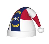 OKFSTY Sombrero de Navidad con la bandera del estado de Carolina del Norte para niños, sombrero de Papá Noel multiusos para fiestas y eventos festivos