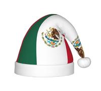 OKFSTY Sombrero de Navidad de la bandera de México para niños, sombrero de Papá Noel multiusos para fiestas y eventos festivos
