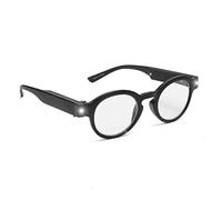 OKH Gafas de lectura con luz, recargables LED iluminadas, anti-luz azul, visión clara clara clara para leer por la noche 1.0