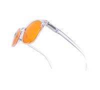 OKH profesionales gafas bloqueo luz azul redondas retro para gamers juegos, antifatiga antirreflejos anti-UV y fatiga visual (transparente)