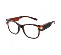 OKH Rectangulares gafas de lectura con luz, lectores LED brillantes, gafas de lectura USB recargables para hombres y mujeres, gafas cuadradas (Tortuga, 3.5X)