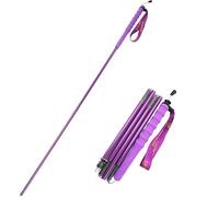 OKHEALING Bastones de trekking de fibra de carbono de alta resistencia, 1 par, plegables en 5 secciones, ligeros y resistentes, adecuados para senderismo, senderismo y montañismo (morado, -110)