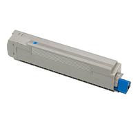 OKI 43487711 - Cartucho de tóner para C8600 (tecnología de impresión LED/6000 páginas)/color cian