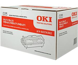OKI B411/431/432 Unidad de tambor negro Original 44574302