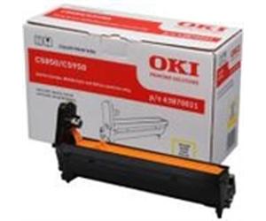 OKI C5850 C5950 Tambor amarillo (OKI 43870021)