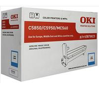Oki - Cyan Image Drum for c5850/5950 - Tambor de Impresora (Laser, mc560, mc560dn, c5850, c560n, c560dn, c5750dn, Negro, Cian)