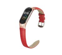 Okika Correa de cuero con estuche para Xiaomi Mi Band 8 7 6 5 4 3 Accesorios de pulsera de repuesto WatchBand para mujeres y hombres