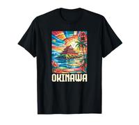 Okinawa Island Castle Japón Kanji Anime Otaku Souvenir Camiseta