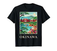 Okinawa Japón Costa Tropical Templo Viaje Arte Camiseta