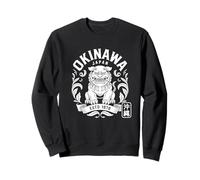 Okinawa Japón Guardian Shisa Lion Retro Hanko Kanji Souvenir Sudadera