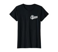 Okinawa Japón Varsity Script Retro Vintage Estilo Deportivo Camiseta gráfica económica, Mujer, Negro, XL
