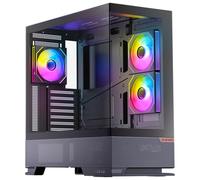 Okinos Aqua 6 Infinity, ATX PC Case, 3 × 120 mm Infinity ARGB PWM ventiladores preinstalados, soporte de radiador de 360 mm, diseño flotante, puerto tipo C de 10 Gbps, carcasa de computadora con vista