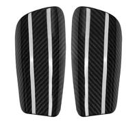 Okiyakusama 1 Par de Espinilleras Fútbol Almohadillas Gemelo Protección Pierna Protecciones Deportivas Fibra Carbono Adecuado para Adultos Niños Entrenamiento Com, 19,5 cm x 9 cm